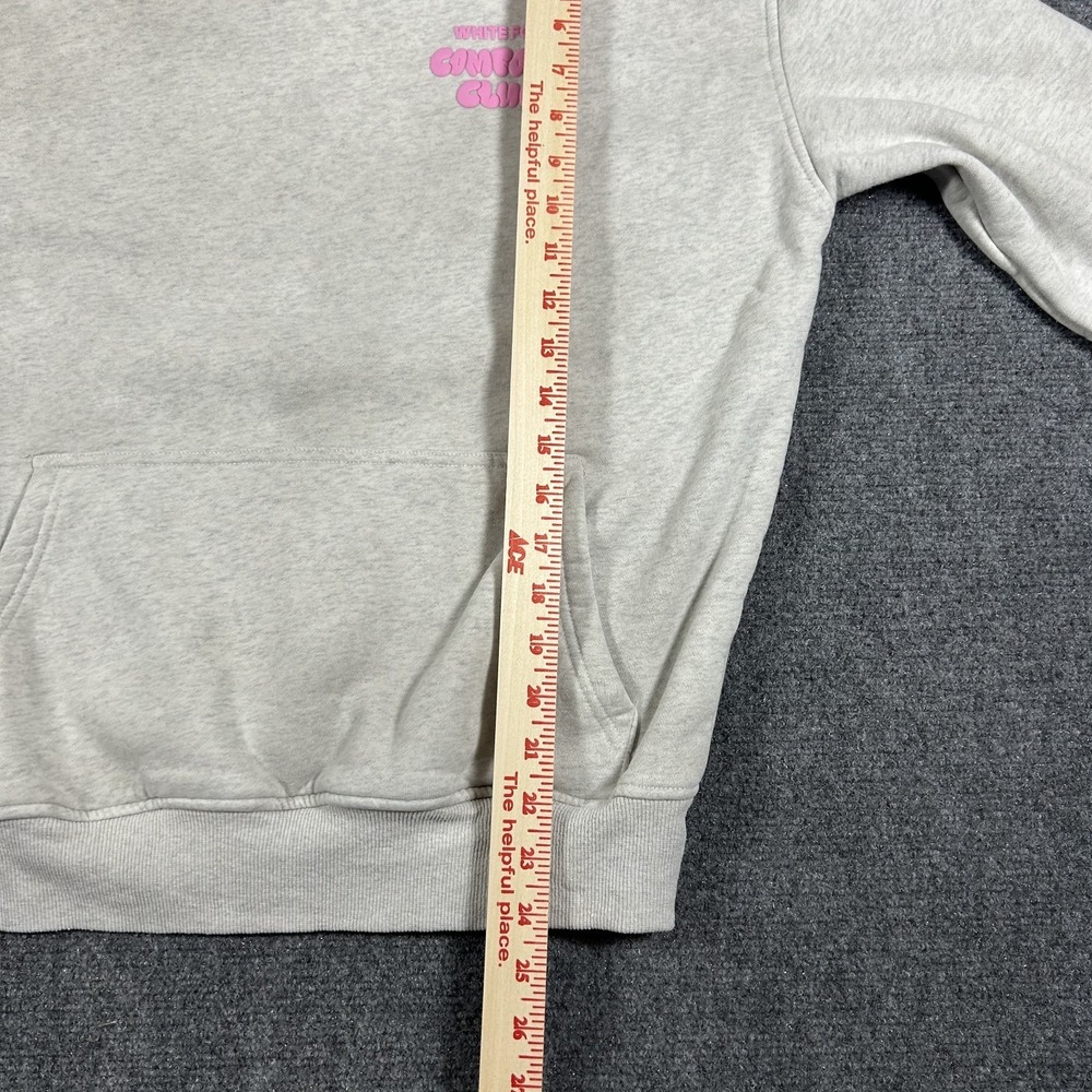 White Fox Boutique Comfort Club Hoodie Grey Pink Puff Print Oversized XS/S #2496 - Picture 10 of 12